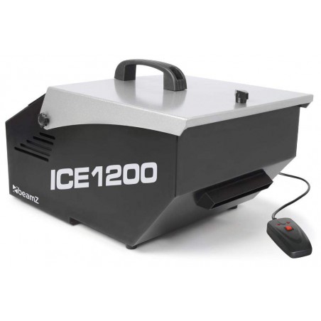 Máquina de Humo bajo de 1200W BeamZ ICE1200MKII que utiliza hielo para enfriar el humo y mantenerlo a ras de suelo. Máquina de Humo bajo de 1200W BeamZ ICE1200MKII que utiliza hielo para enfriar el humo y mantenerlo a ras de suelo.