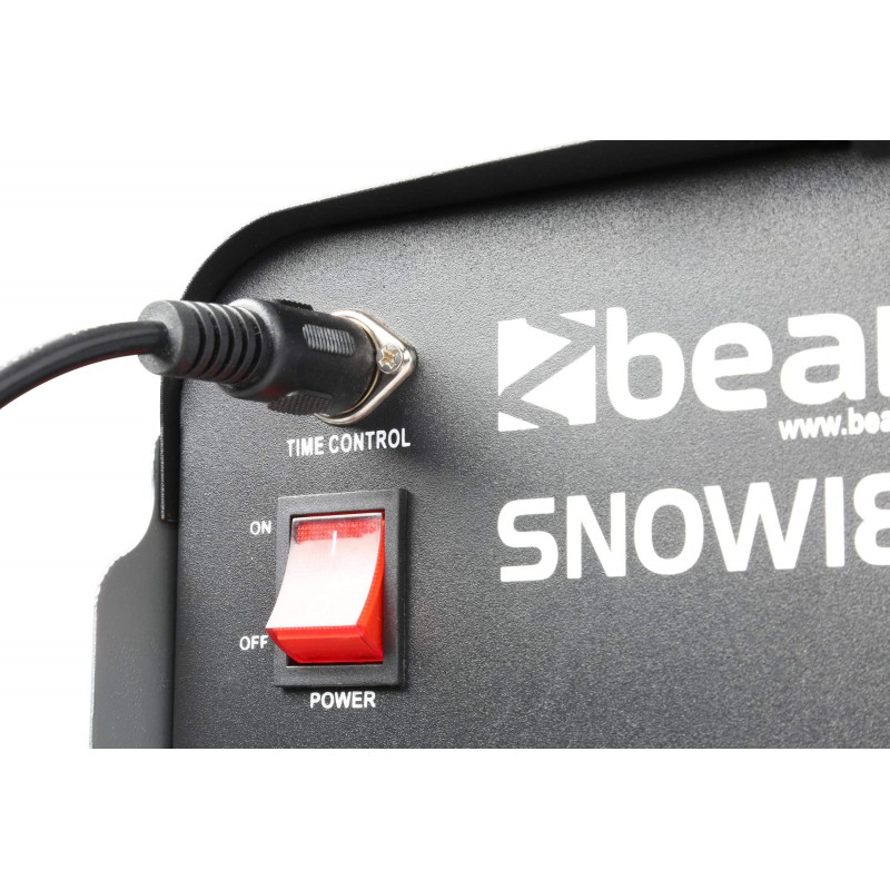 Máquina de nieve BeamZ SNOW1800 de 1800W con efecto copo de nieve para crear un ambiente invernal en cualquier fiesta.