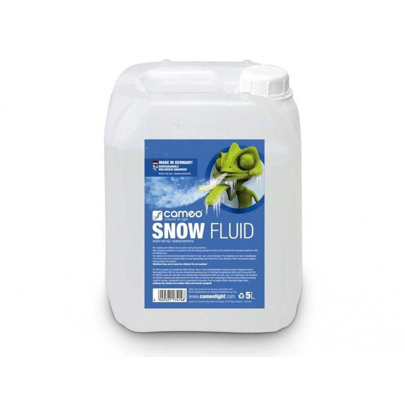 Líquido Cameo CLFSNOW5L Snow Fluid 5L especial para creación de espuma en máquinas de nieve