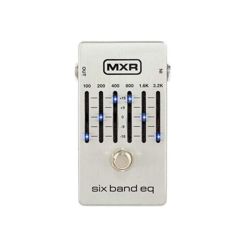 Pedal de EQ gráfico de 6 bandas para guitarra o bajo de manos de MXR EQ 6 BANDAS M109S