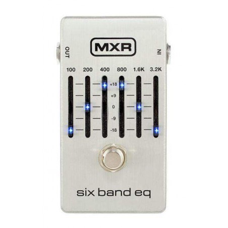 Pedal de EQ gráfico de 6 bandas para guitarra o bajo de manos de MXR EQ 6 BANDAS M109S