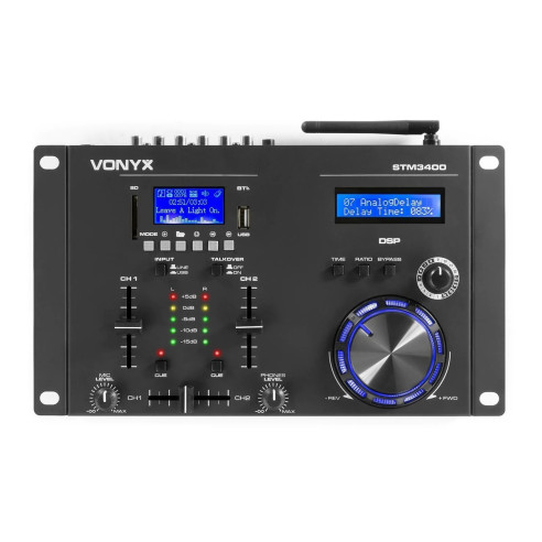 VONYX STM3400 Mezclador DJ de 2 canales con Scratch