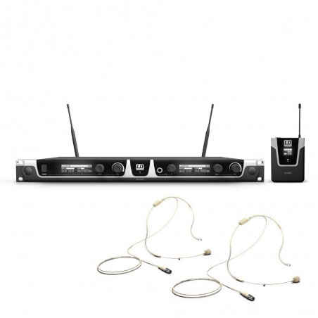 LD Systems U518 BPH 2 Sistema inalámbrico con 2 petacas y 2 micrófonos de diadema color beis