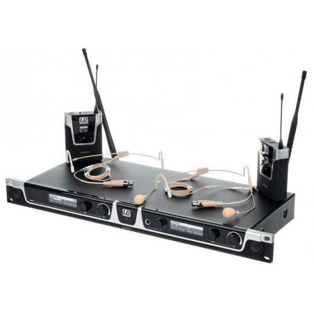 LD Systems U508 BPHH 2 Sistema inalámbrico con 2 petacas y 2 micrófonos de diadema color beis