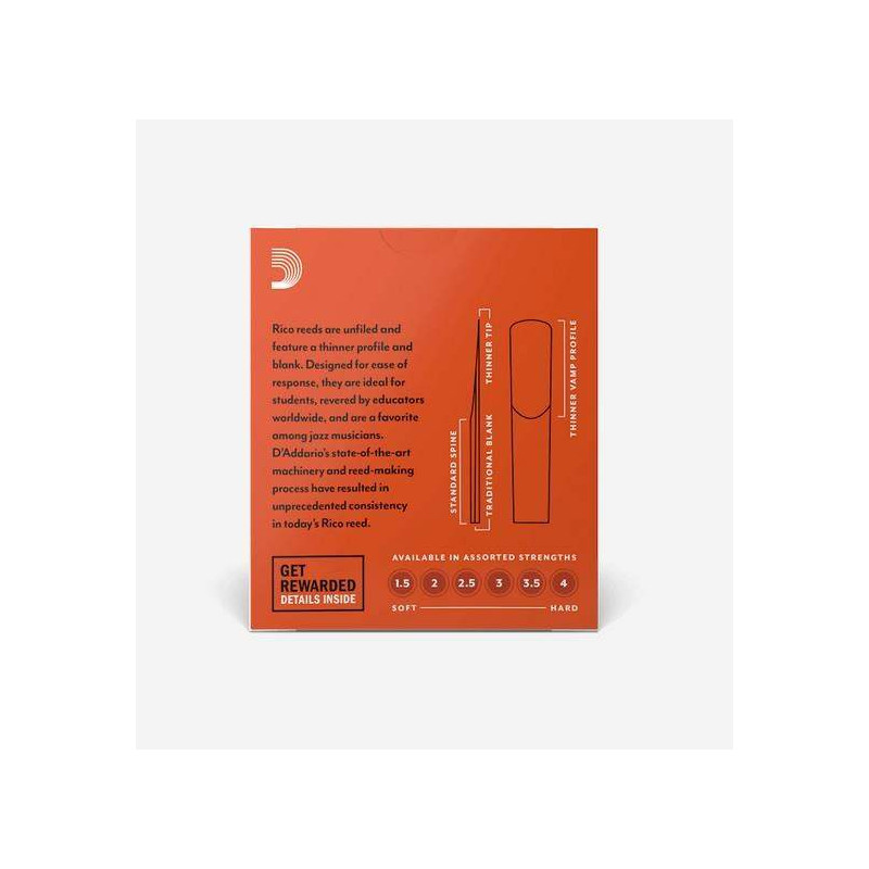 Compra Caja 10 cañas Clarinete Sib Rico Nº2 online | MusicSales