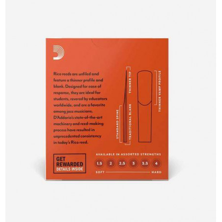 Compra Caja 10 cañas Clarinete Sib Rico Nº2 online | MusicSales Compra Caja 10 cañas Clarinete Sib Rico Nº2 online | MusicSales