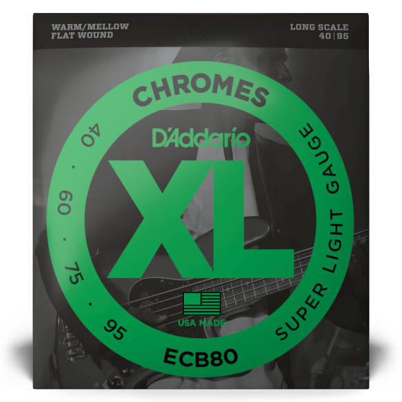 D' Addario ECB80 CHROMES Juego Cuerdas Bajo Eléctrico Ent.Plano 40-95 D' Addario ECB80 CHROMES Juego Cuerdas Bajo Eléctrico Ent.Plano 40-95