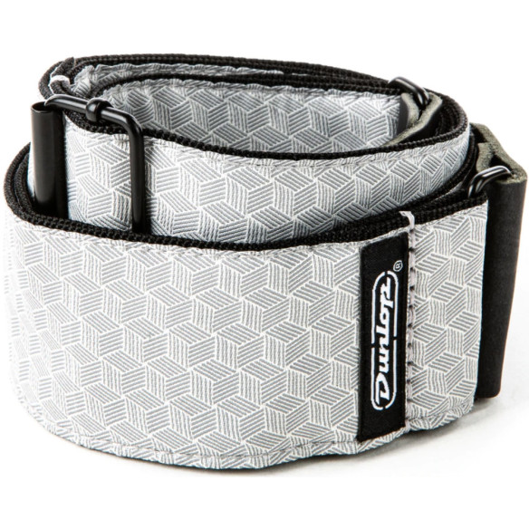 D67-12 Correa Guitarra Jacquard Cube Hatch Light Grey  D67-12 Correa Guitarra Jacquard Cube Hatch Light Grey