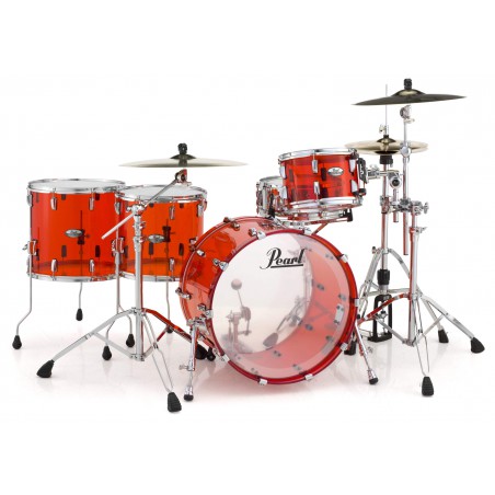 Set de Bateria Rock 22" de 4 piezas Pearl Crystal Beat CRB524FP en acabado Ruby Red. Herrajes y platos no incluidos.