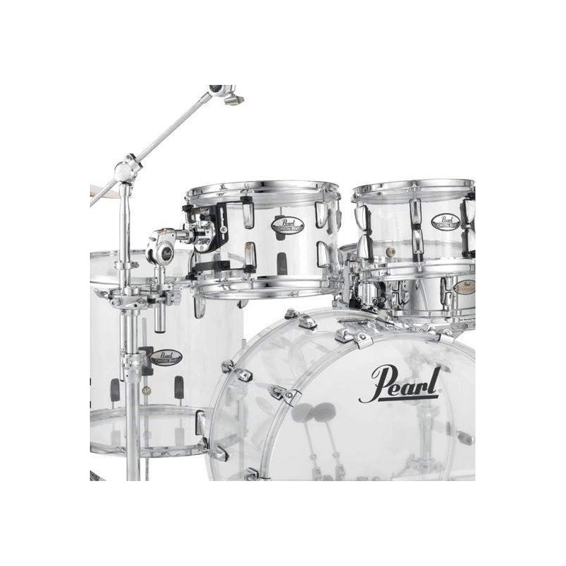 Set de Bateria Fusion 20" de 4 piezas Pearl Crystal Beat CRB504P en acabado Ultra Clear. Herrajes y platos no incluidos.