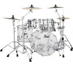 Set de Bateria Rock 22" de 4 piezas Pearl Crystal Beat CRB524P en acabado Ultra Clear. Herrajes y platos no incluidos.