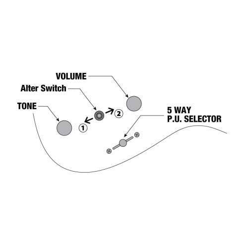 Q52PB-ABS Guitarra Eléctrica sin pala