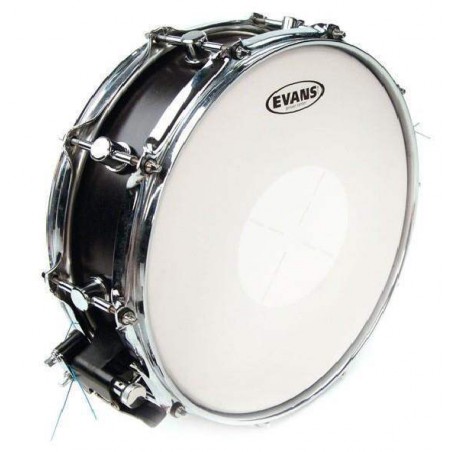 Parche batidor para caja de 14" Evans Power Center B14G1D de 2 capas blanco rugoso y con refuerzo central externo. Parche batidor para caja de 14" Evans Power Center B14G1D de 2 capas blanco rugoso y con refuerzo central externo.