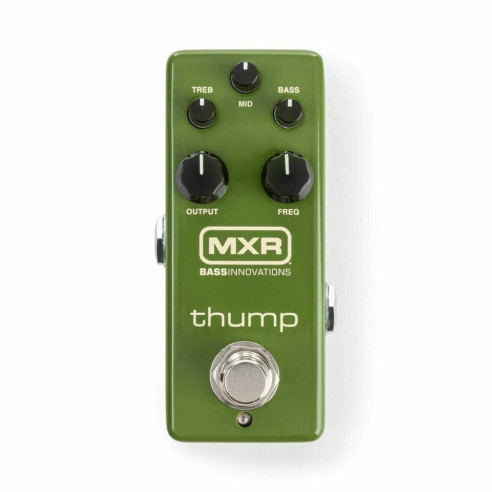 comprar Pedal Bass Preamp Thump Dunlop MXR M281, endulza el tono, aumenta la señal y mejora el ritmo.