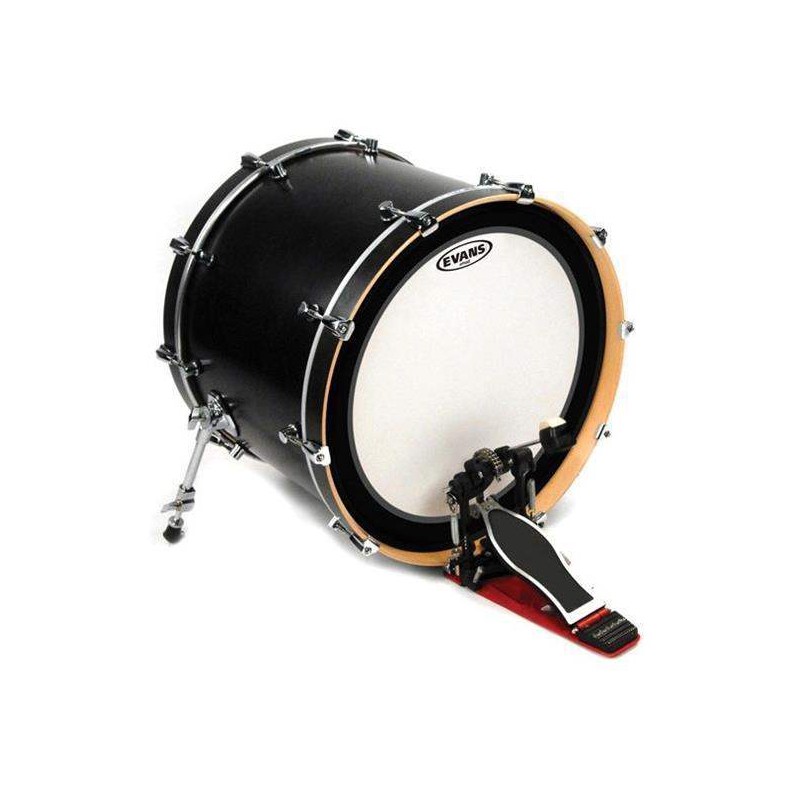 Parche batidor rugoso para bombo de 18" Evans BD18EMADCW de una capa de 10mil y Emad externo.