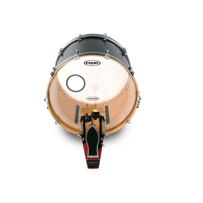 Parche de bombo Batidor de 18" Evans BD18GB3 EQ3 Transparente con ERing, muffle y de 2 capas de 6,5mil cada una.