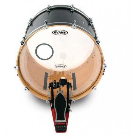 Parche de bombo Batidor de 20" Evans BD20B3 EQ3 Transparente con ERing, muffle y de 2 capas de 6,5mil cada una. Parche de bombo Batidor de 20" Evans BD20B3 EQ3 Transparente con ERing, muffle y de 2 capas de 6,5mil cada una.
