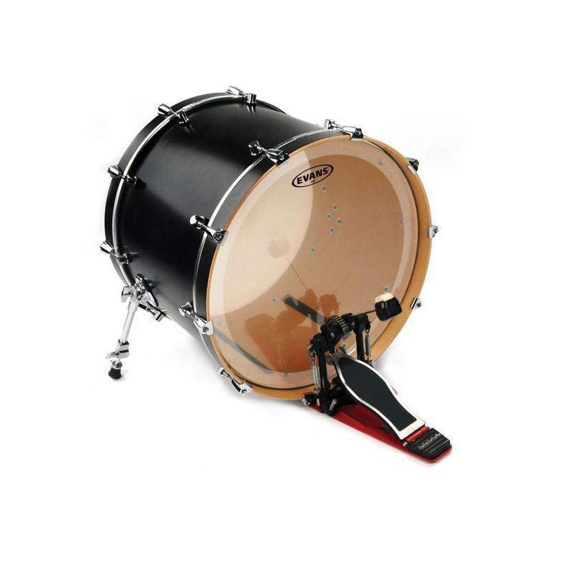 Parche de bombo Batidor de 22" Evans BD22B3 EQ3 Transparente con ERing, muffle y de 2 capas de 6,5mil cada una.