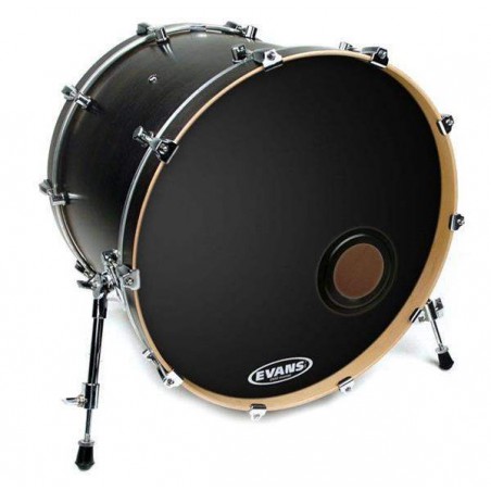 Parche resonante negro para bombo de 18" Evans BD18REMAD de 1 capa de 7,5mil y con orificio de 4" ( 10 cm ). Parche resonante negro para bombo de 18" Evans BD18REMAD de 1 capa de 7,5mil y con orificio de 4" ( 10 cm ).