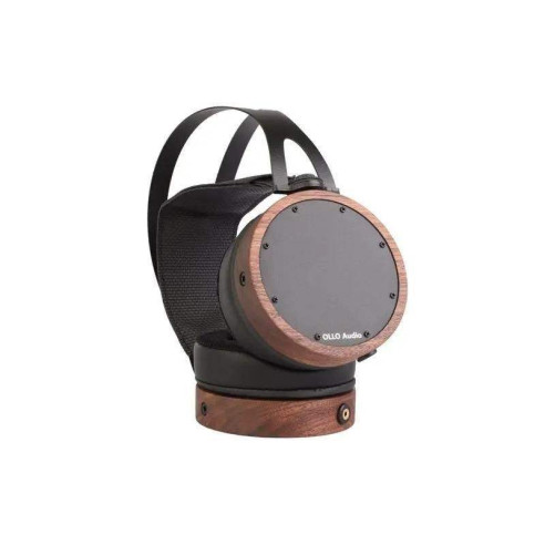 Auriculares de estudio cerrados Ollo Audio S4R fabricados con madera de Nogal, acero inoxidable y piel sintética.