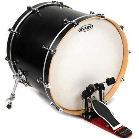 Parche batidor para bombo de 22" Evans G1 Genera BD22G1CW de una capa de 10 mil blanco rugoso.