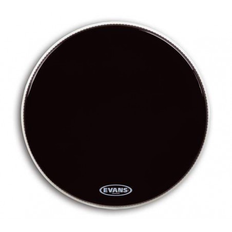 Parche de bombo resonante en color negro de 18" Evans BD18RBG de una capa. Parche de bombo resonante en color negro de 18" Evans BD18RBG de una capa.
