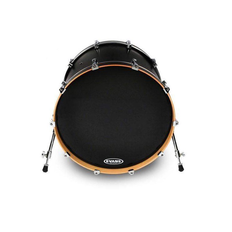 Parche de bombo resonante en color negro de 18" Evans BD18RBG de una capa.
