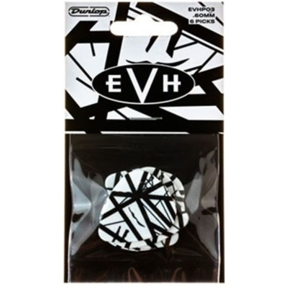 Bolsa 6 Púas EDDIE VAN HALEN White  Black Streippes