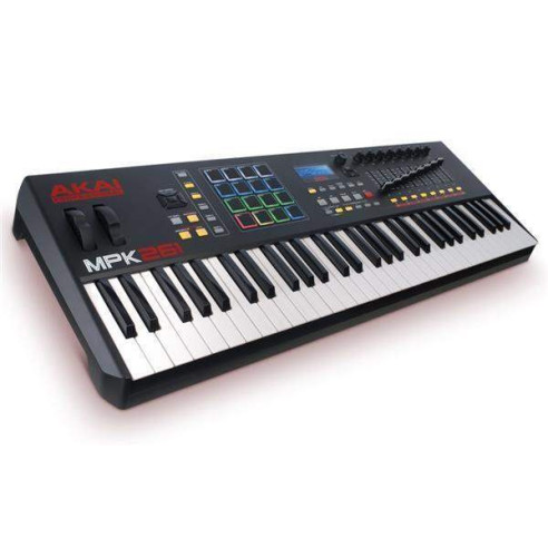 Akai MPK261, Teclado/controlador USB/MIDI de 61 notas con teclas semi-lastradas y 16 pads