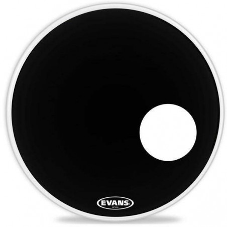 Parche EVANS 20" Bombo Resonante EQ3 ONYX COATED BLACK ERING. ORIFICIO 5". Parche EVANS 20" Bombo Resonante EQ3 ONYX COATED BLACK ERING. ORIFICIO 5".