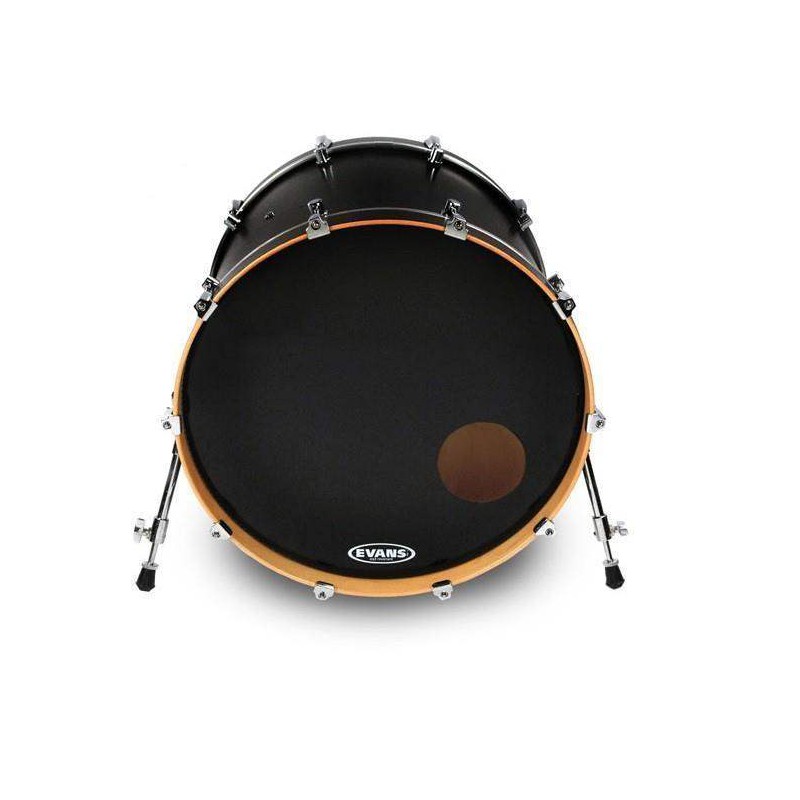 Parche EVANS 22" Bombo Resonante EQ3 ONYX COATED BLACK ERING. ORIFICIO 5".