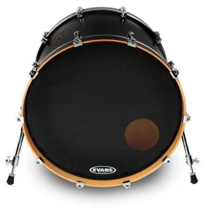 Parche EVANS 22" Bombo Resonante EQ3 ONYX COATED BLACK ERING. ORIFICIO 5". Parche EVANS 22" Bombo Resonante EQ3 ONYX COATED BLACK ERING. ORIFICIO 5".