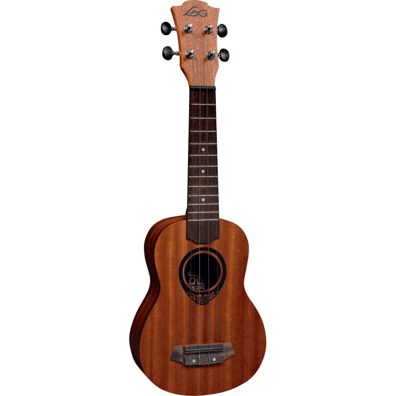 Ukelele Lag TKU8S Serie Tiki Uku Soprano con el cuerpo de Sapelli y acabado satinado.