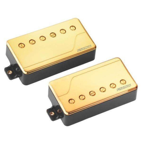 comprar Juego de dos pastillas Fishman Fluence Classic Humbucker, puente y mástil en acabado dorado.