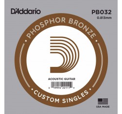 D' Addario PB032 Cuerda Guitarra Acústica Phosphor Bronze