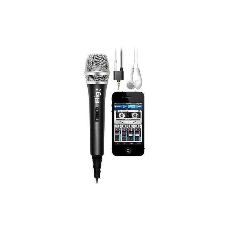 Micrófono de voz de calidad IK Multimedia iRig Mic para gravar con iPhone, iPod touch y iPad.