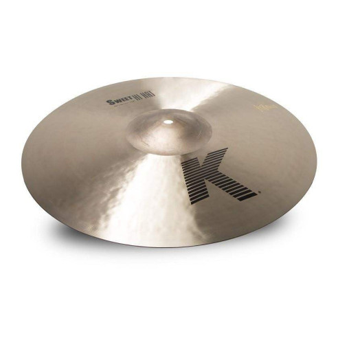 Hi-hat 16" Zildjian K Sweet Collection, sonido oscuro con cuerpo y proyección, y un chick marcado.