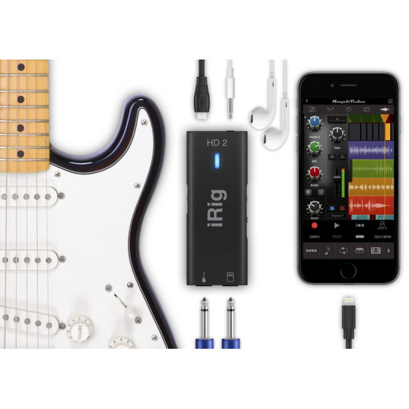 Interfaz IK Multimedia iRig HD2 de alta definicion 96KHZ para Mac/PC, iphone y ipad.