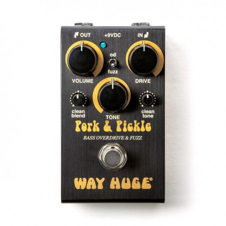 Pedal Dunlop Way Huge Para Bajo WM91 Overdrive / Fuzz Pork & Pickle, con sonidos psicodélicos, arenosos y/o ruidosos.