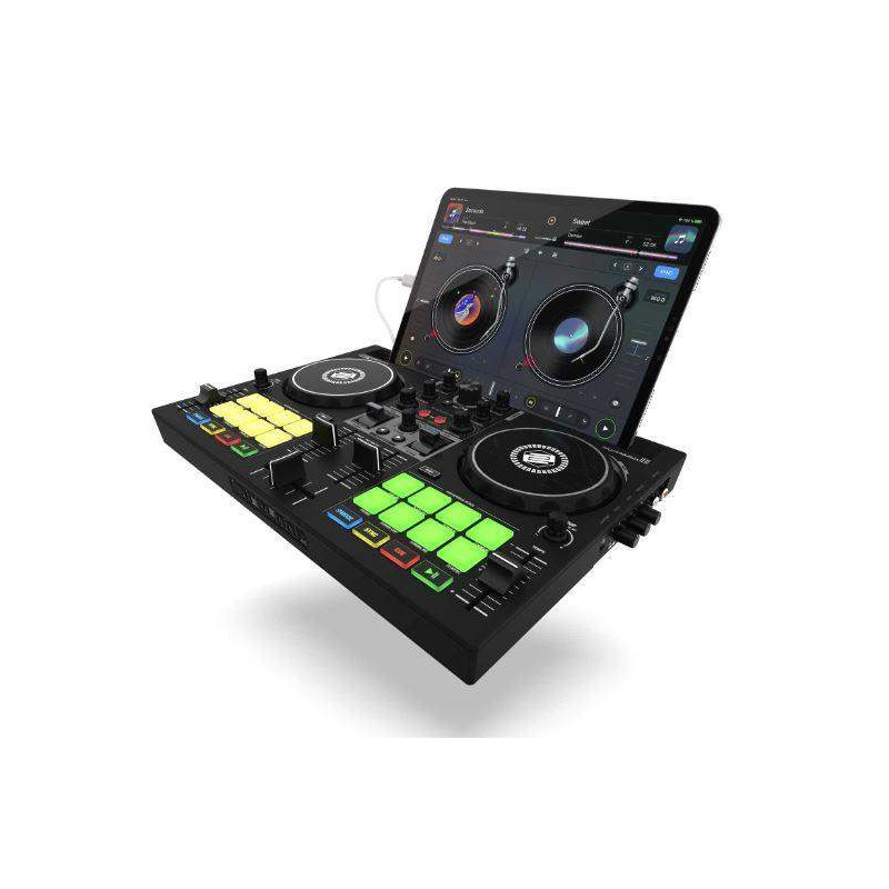 Controlador de DJ Reloop Buddy de tamaño compacto, de 2 canales, para iOS, iPadOS, Android, Mac y PC.