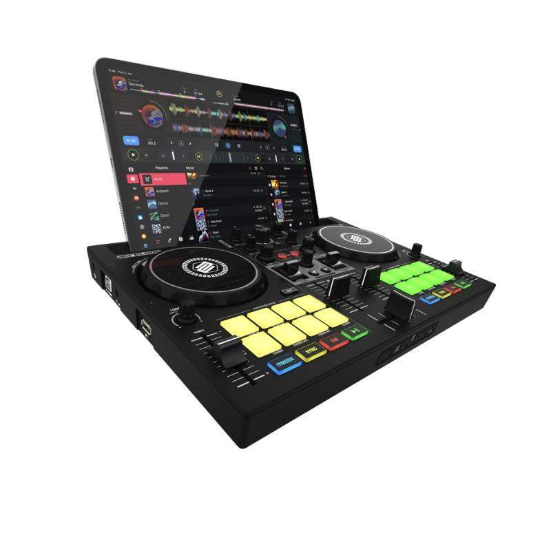 Controlador de DJ Reloop Buddy de tamaño compacto, de 2 canales, para iOS, iPadOS, Android, Mac y PC.