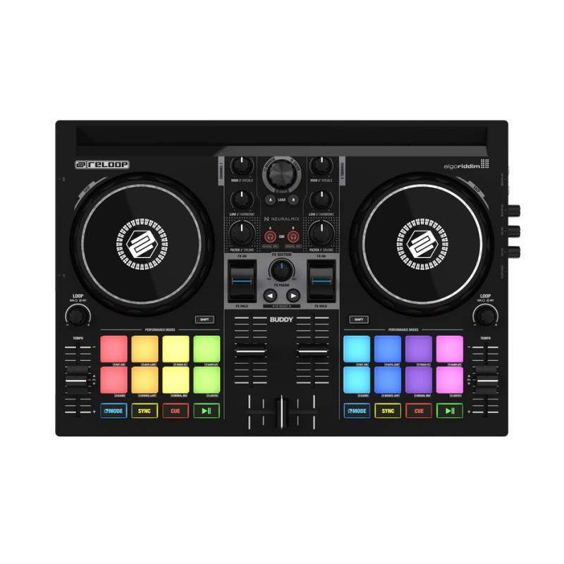 Controlador de DJ Reloop Buddy de tamaño compacto, de 2 canales, para iOS, iPadOS, Android, Mac y PC.