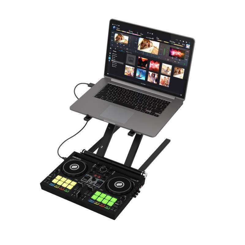 Controlador de DJ Reloop Buddy de tamaño compacto, de 2 canales, para iOS, iPadOS, Android, Mac y PC.