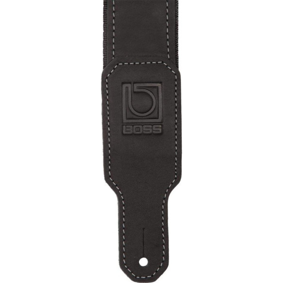 Correa nylon ultrarresistente con extremos de cuero BOSS BSH 20 BLK