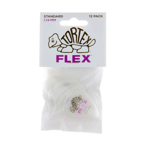 Pack 12 Púas Tortex Flex Standard 1,14mm