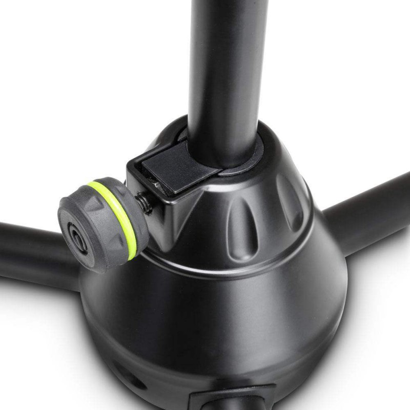 Gravity MS 4221 B Pie de micrófono corto con trípode y brazo jirafa de 2 puntos de ajuste