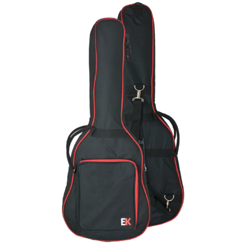 Funda Guitarra Acústica 10mm Negra/Roja FGA10RD