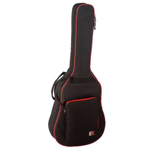 Funda Guitarra Acústica 10mm Negra/Roja FGA10RD