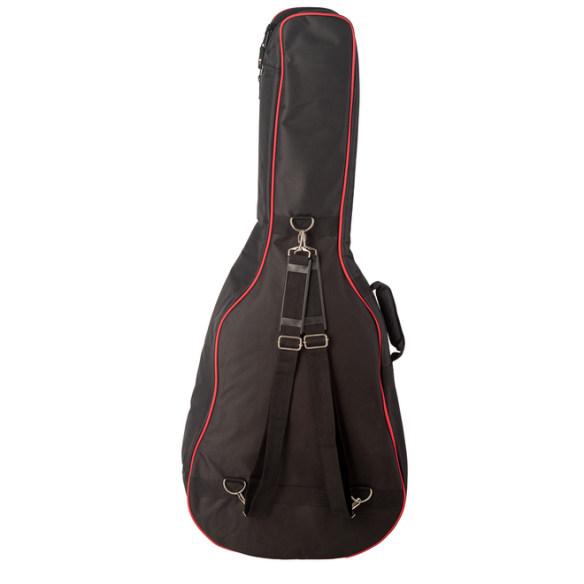 EK Bags FGA15RD Funda Guitarra Acústica 15mm Negra/Roja
