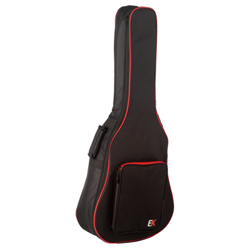 EK Bags FGA15RD Funda Guitarra Acústica 15mm Negra/Roja